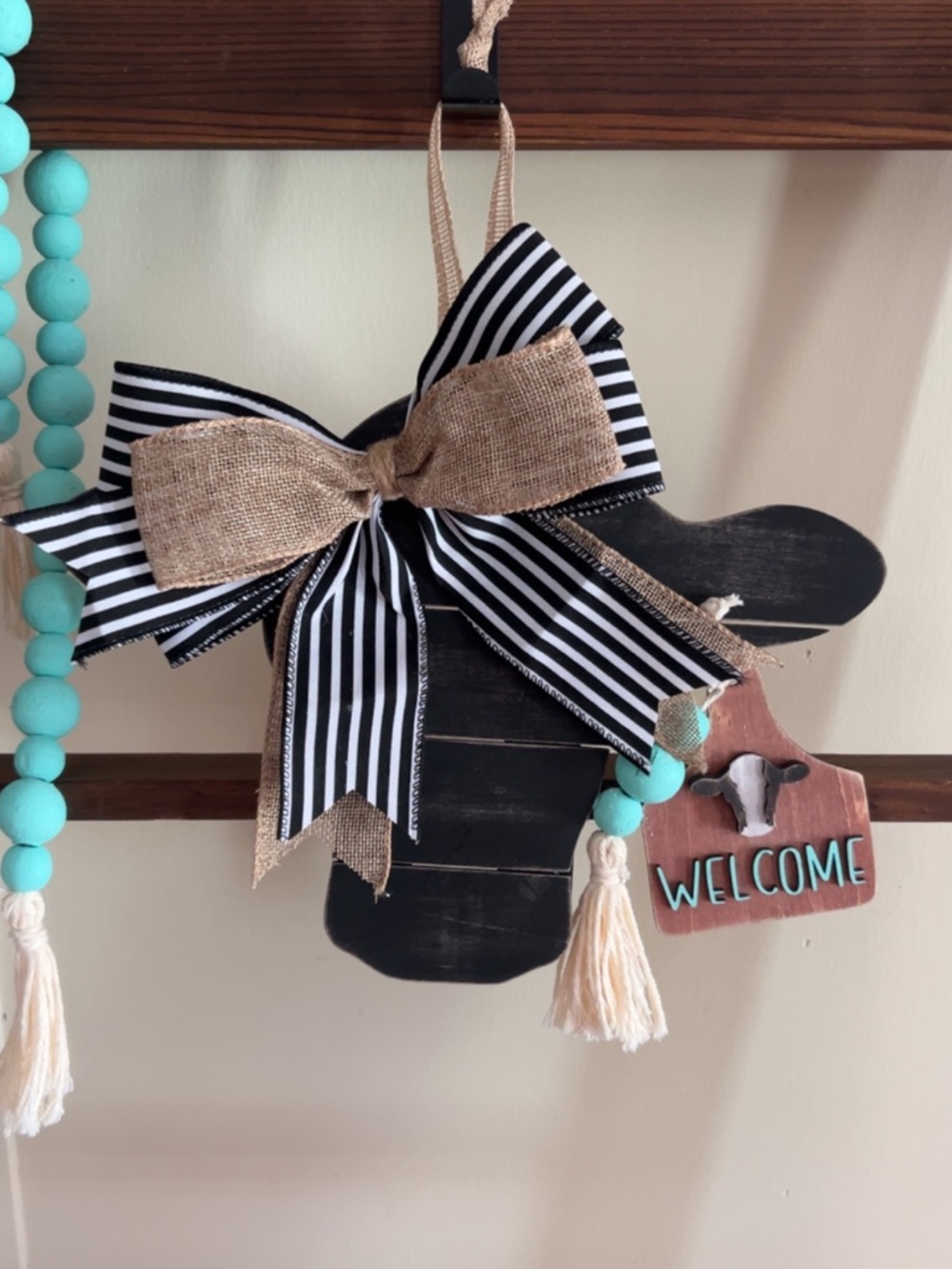 Cow head door hanger
